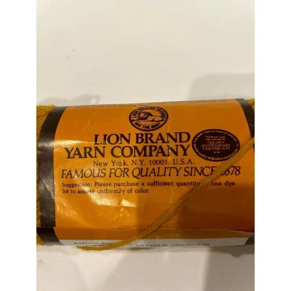 Lion Brand Sayelle 4ply 4oz acrylic antique gold vintage 1pc yarn